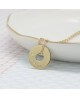 Pendentif mini jeton plaqué or - Petits Trésors