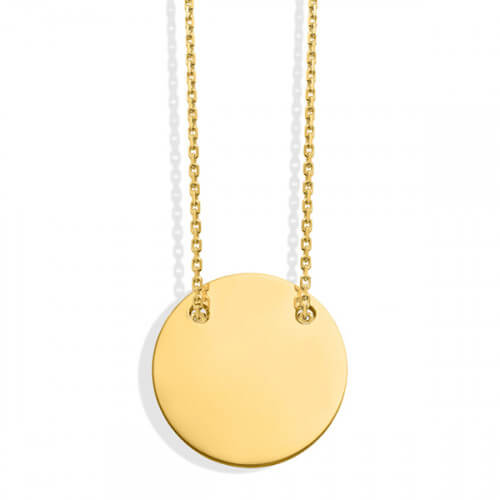 Collier médaille à graver en or jaune - Monnaie de Paris