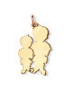 La Fa Mi : pendentif 2 enfants (or jaune)