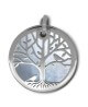 Médaille arbre de vie or blanc nacre blanche - La Fée Galipette