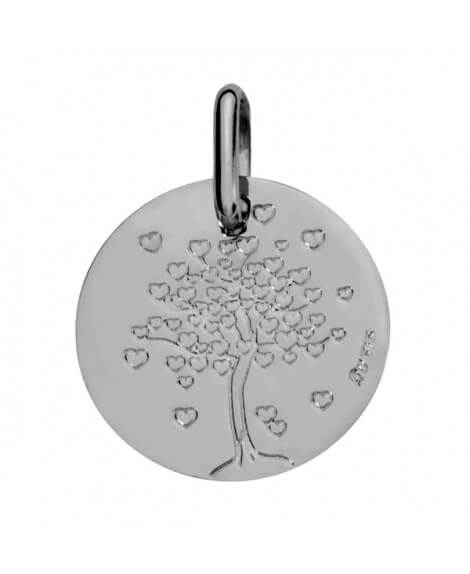 Augis : médaille arbre aux cœurs or blanc