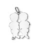 La Fa Mi : pendentif jumeaux (or blanc)