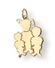 La Fa Mi : pendentif 3 enfants (or jaune)