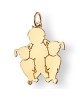 La Fa Mi : pendentif 3 enfants (or jaune)