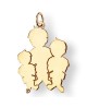 La Fa Mi : pendentif 3 enfants (or jaune)