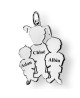 La Fa Mi : pendentif 3 enfants (or blanc)