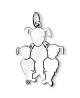 La Fa Mi : pendentif 3 enfants (or blanc)