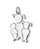 La Fa Mi : pendentif 3 enfants (or blanc)