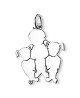 La Fa Mi : pendentif 3 enfants (or blanc)