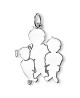 La Fa Mi : pendentif 3 enfants (or blanc)