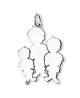 La Fa Mi : pendentif 3 enfants (or blanc)