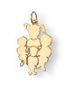 La Fa Mi : pendentif 4 enfants (or jaune)