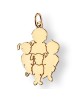 La Fa Mi : pendentif 4 enfants (or jaune)