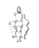 La Fa Mi : pendentif 4 enfants (or blanc)