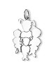 La Fa Mi : pendentif 4 enfants (or blanc)