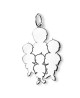 La Fa Mi : pendentif 4 enfants (or blanc)