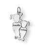 Pendentif 2 enfants argent - La Fa Mi