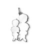 Pendentif 2 enfants argent - La Fa Mi