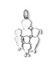 Pendentif Maman de 4 Enfants argent - La Fa Mi