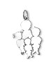 Pendentif Maman de 4 Enfants argent - La Fa Mi