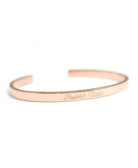 Petits Trésors : bracelet jonc solo (plaqué or rose)