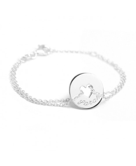 Petits Trésors : bracelet poème coeur argent