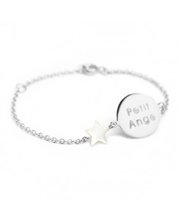 Petits Trésors : bracelet Lovely nacre star argent