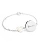 Petits Trésors : bracelet Lovely nacre cœur argent