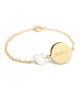 Petits Trésors : bracelet Lovely nacre cœur plaqué or