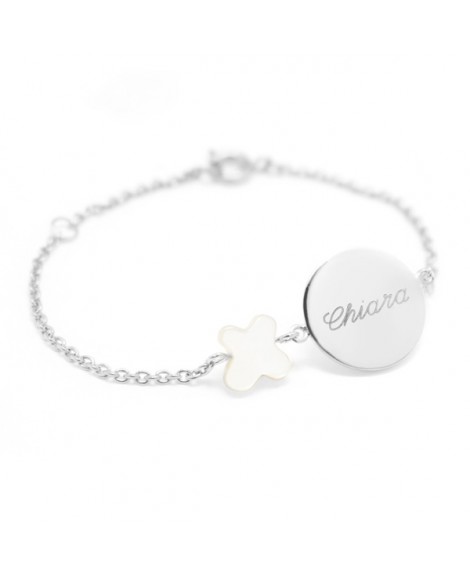 Bracelet enfant papillon argent - bracelet bébé