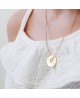 Pendentif mini jeton plaqué or - Petits Trésors