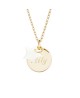 Pendentif médaille étoile plaqué or - Petits Trésors