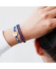 Bracelet Liberty cordon médaille ronde plaqué or