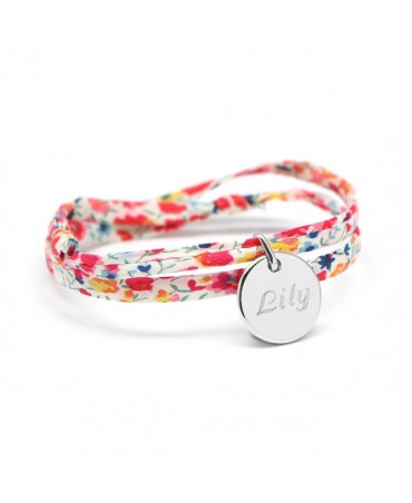 Bracelet Liberty cordon kids médaille argent