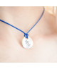 Les Empreintes : pendentif mini galet en argent sur cordon