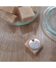 Les Empreintes : pendentif pastille argent trou cœur avec bélière
