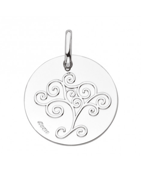 Médaille Arbre de Vie or blanc - AUGIS