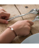 Loupidou : bracelet cordon fille ou garçon (or blanc)