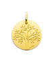 Médaille arbre de vie oiseau or jaune - AUGIS