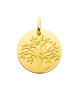 Médaille arbre de vie oiseau or jaune - AUGIS
