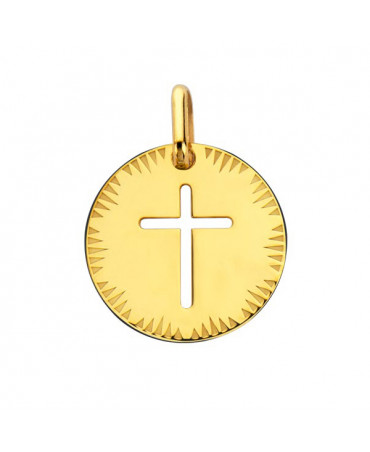 Médaille croix ajourée or jaune - Augis