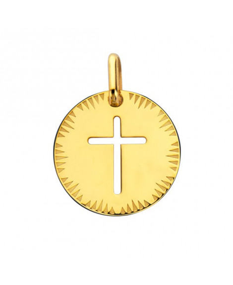 Médaille croix ajourée or jaune - Augis