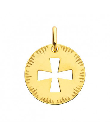 Médaille Croix de Malte ajourée or jaune - Augis