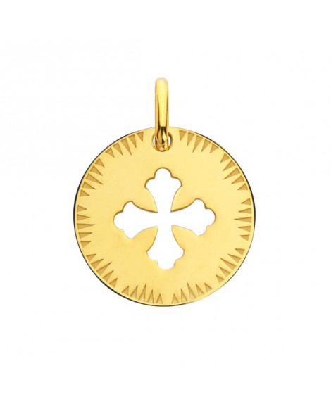 Médaille Croix Occitane ajourée or jaune - Augis