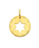 Médaille Etoile de David or jaune - Augis