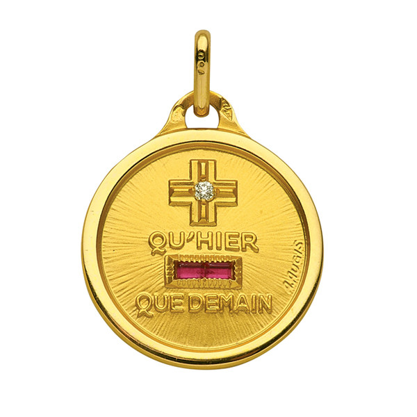 Medaille D Amour Or Jaune Et Pierres Plus Qu Hier Moins Que Demain Medaille D Amour Or Jaune Et Pierres Plus Qu Hier Moins Que Demain