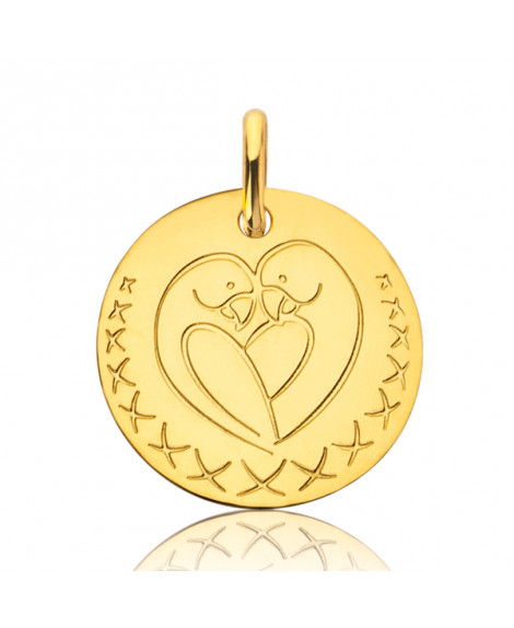 Médaille Love Bird or jaune - Augis