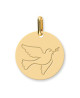 Médaille Colombe au rameau or jaune 18 K - Lucas Lucor