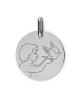 Médaille enfant à la colombe or blanc 18k - Lucas Lucor