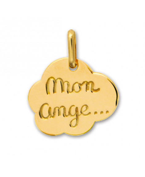 Pendentif Nuage Mon ange - o jaune - Lucas Lucor